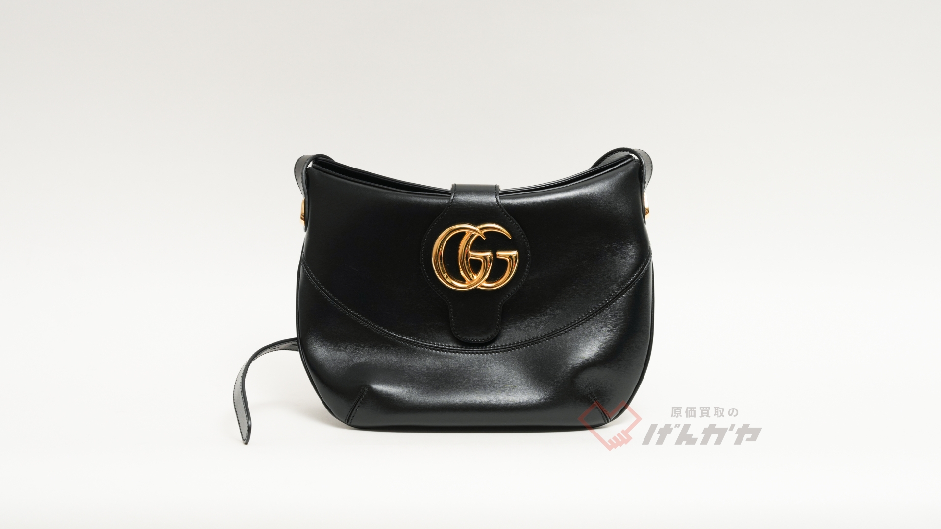 グッチ　GGマーモント　レザー　ショルダーバッグ　568857　ブラック