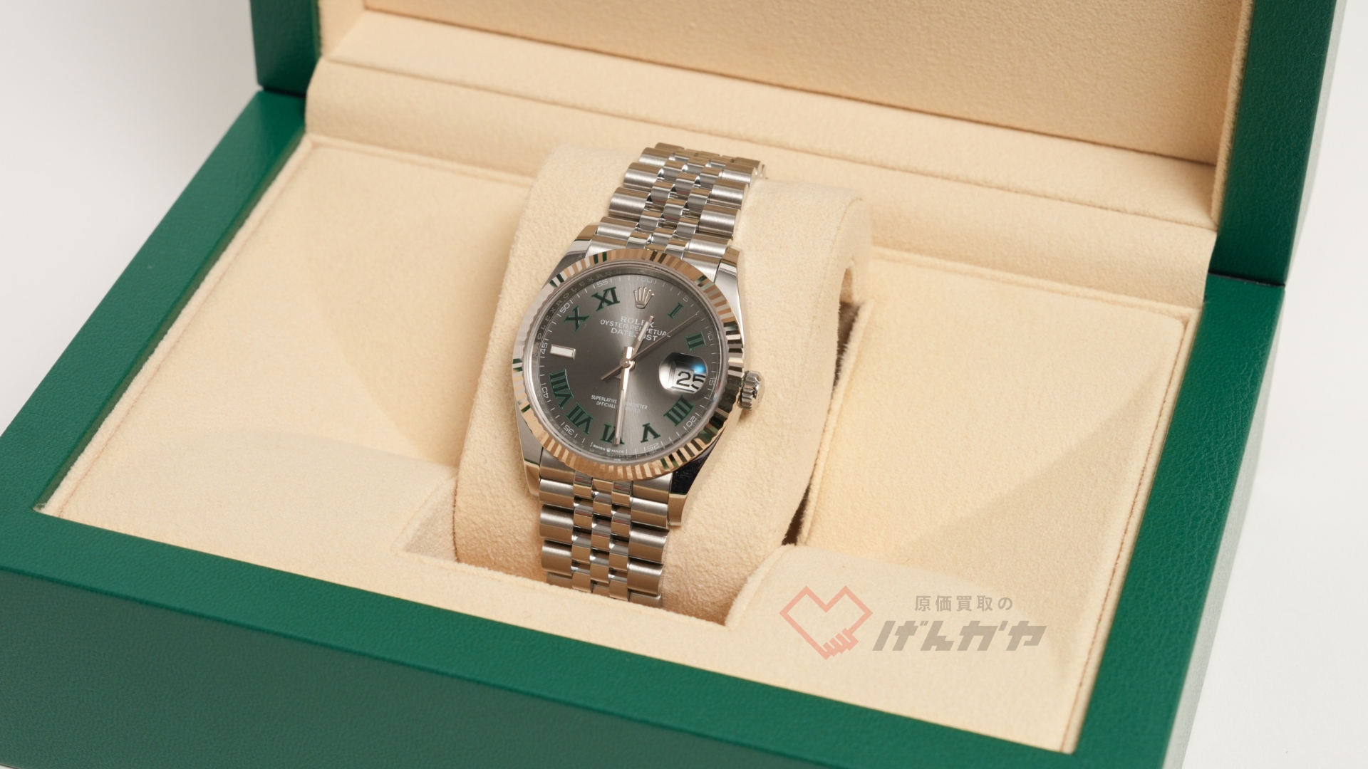 ロレックス　デイトジャスト　126234　　SS×WG/AT　スレートローマ文字盤　あまりゴマ1