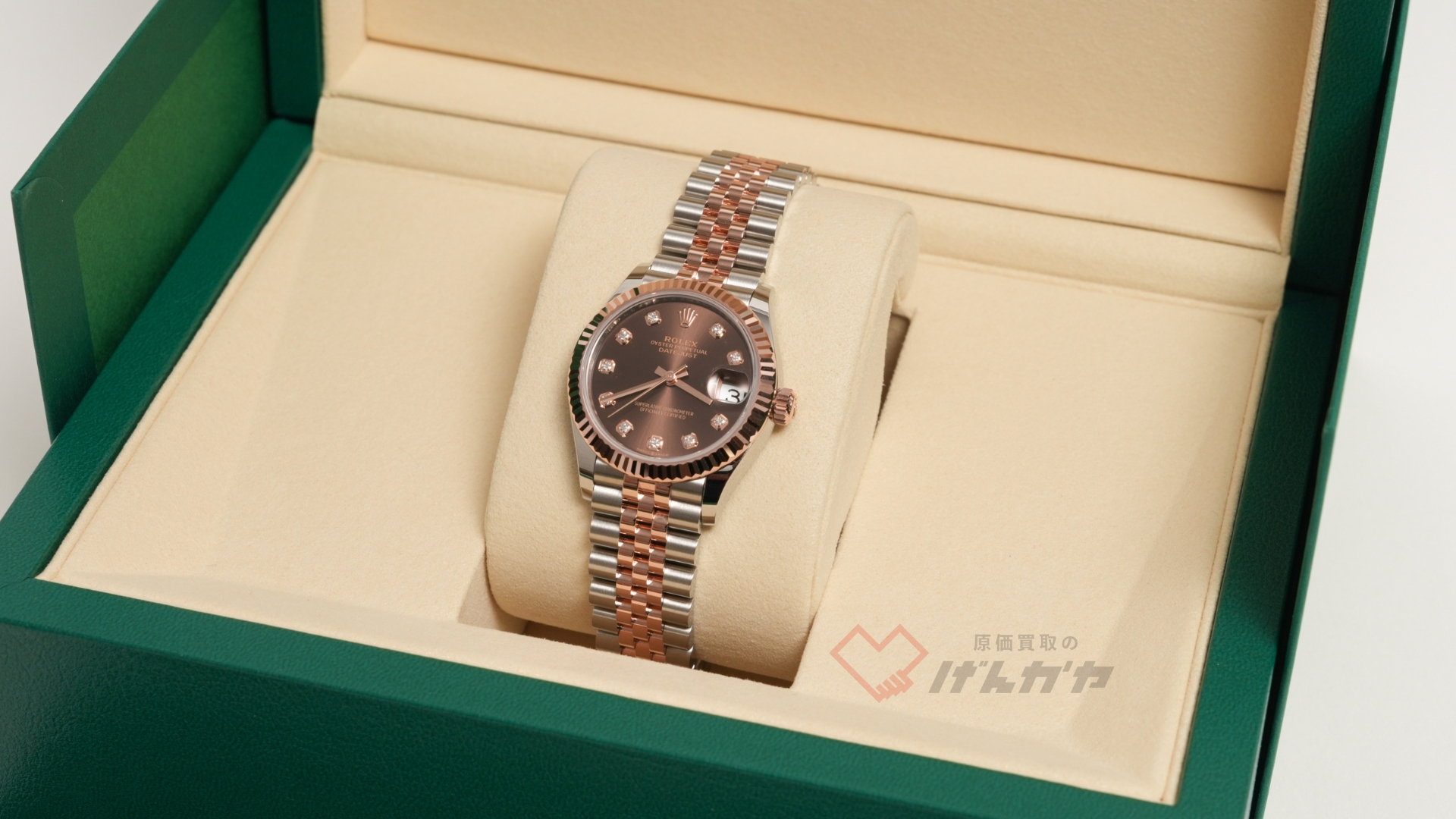 ロレックス　デイトジャスト　278271G　PG×SS/AT　チョコレート文字盤