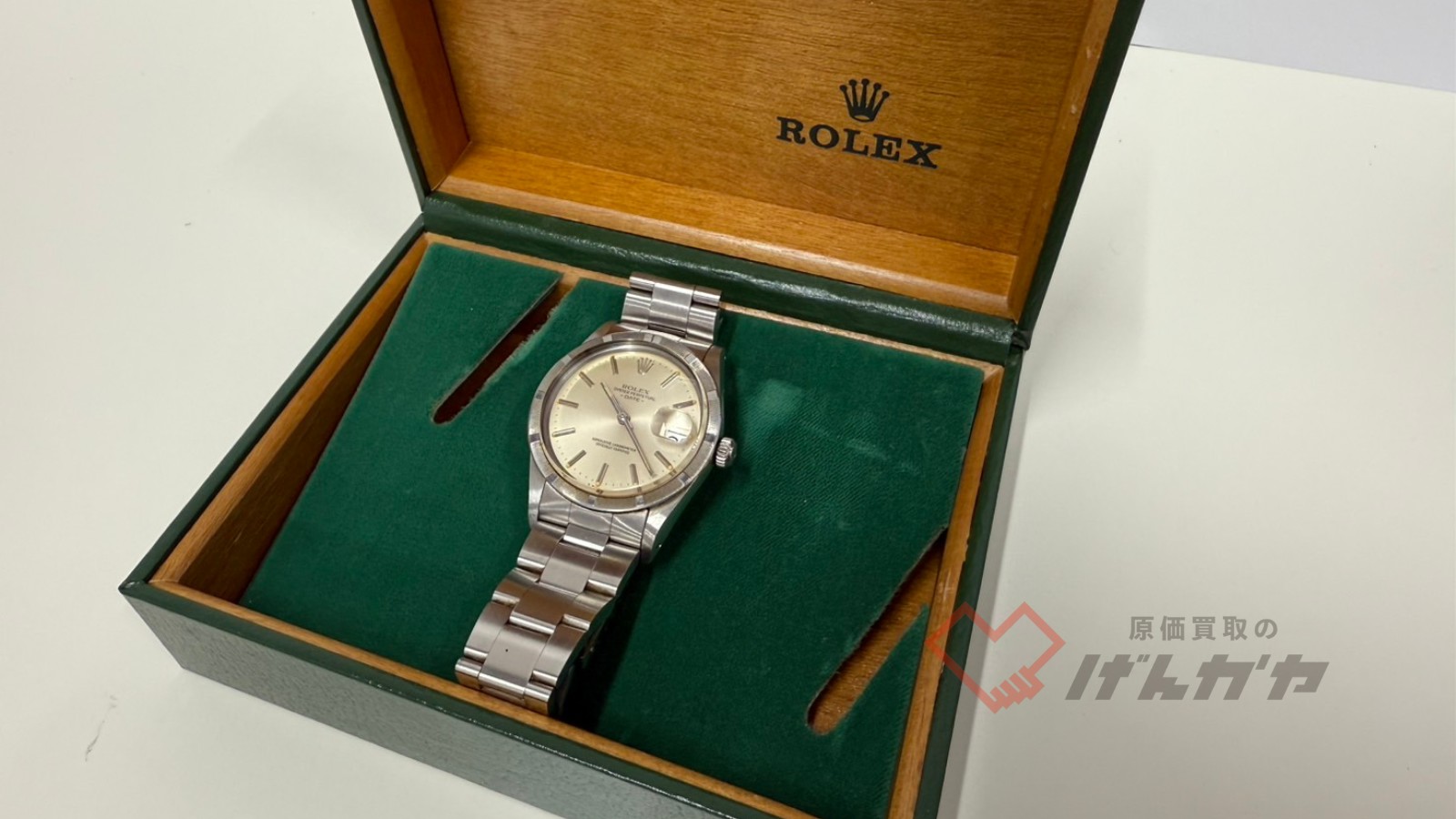 ロレックス　オイスターパーペチュアルデイト　15010　　SS/AT　シルバー文字盤