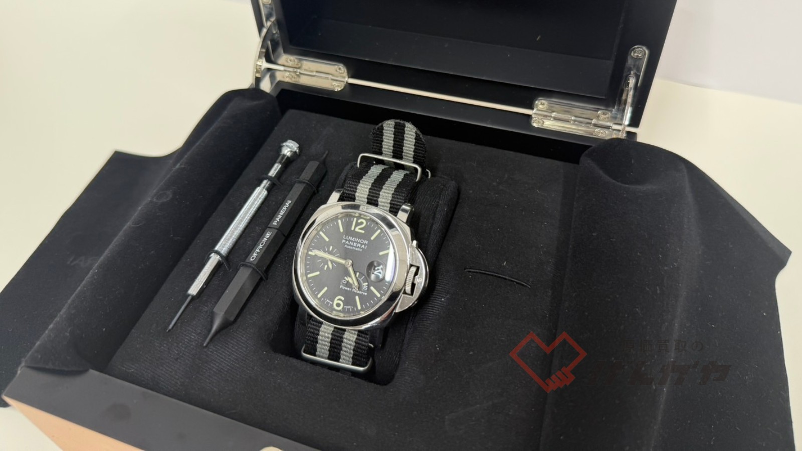 パネライ ルミノール パワーリザーブ PAM00090  SS×ラバー/AT　黒文字盤