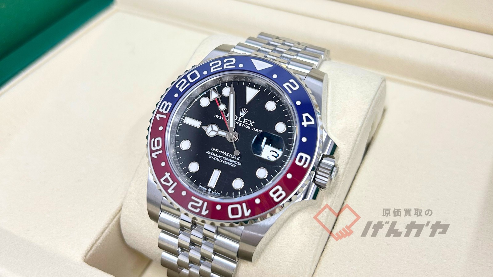 ロレックス　GMTマスターⅡ　126710BLRO　SS/AT　黒文字盤