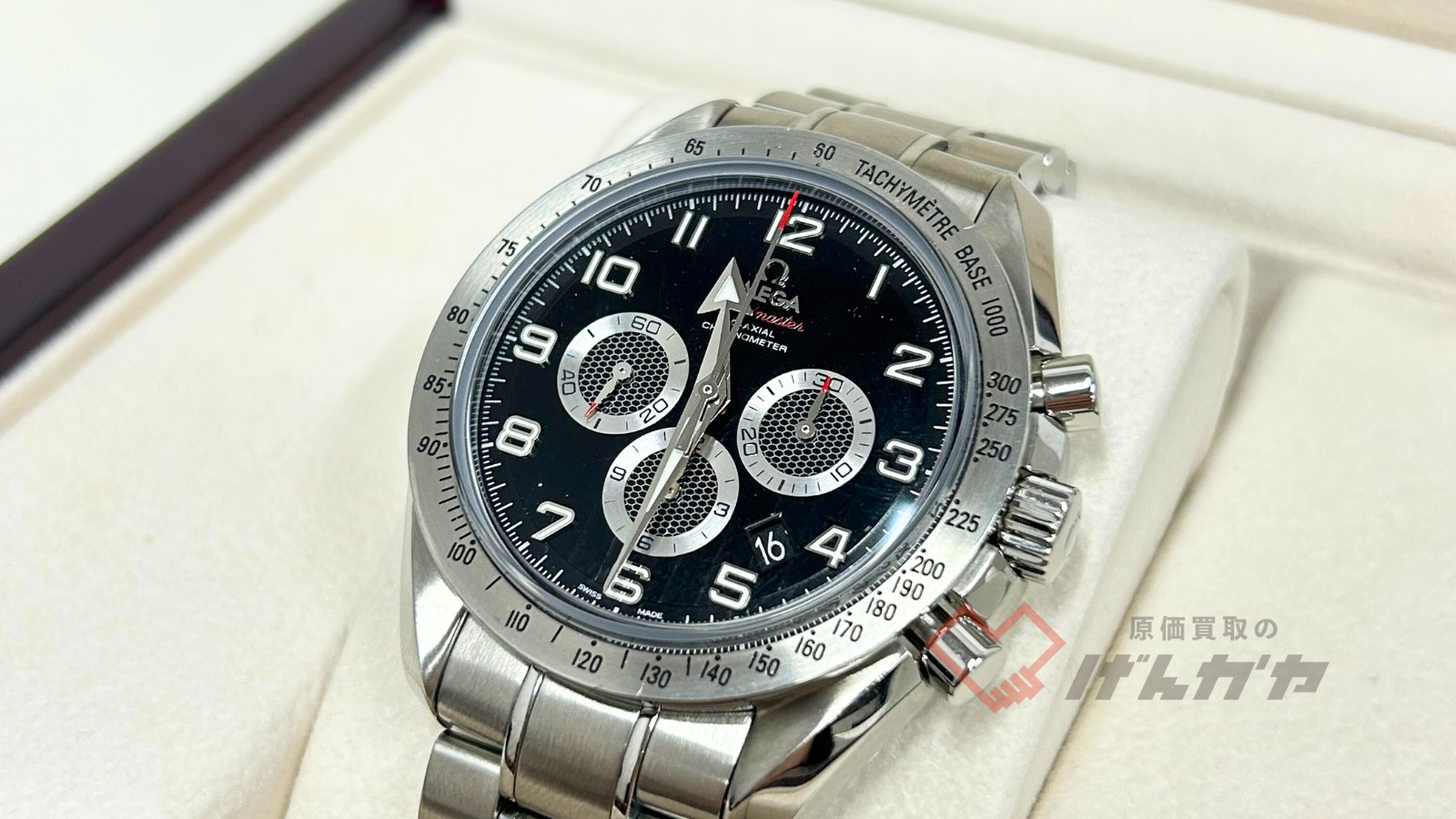 オメガ　スピードマスター　321.10.44.50.01.001　SS/AT　黒文字盤