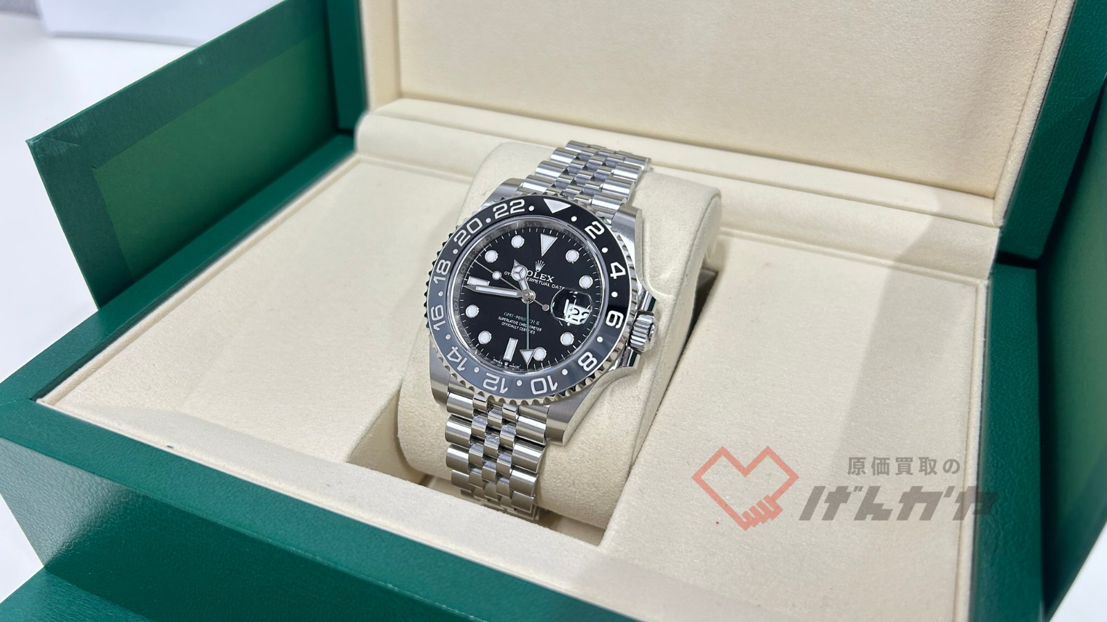 ロレックス　GMTマスターⅡ　126710GRNR　SS/AT　黒文字盤