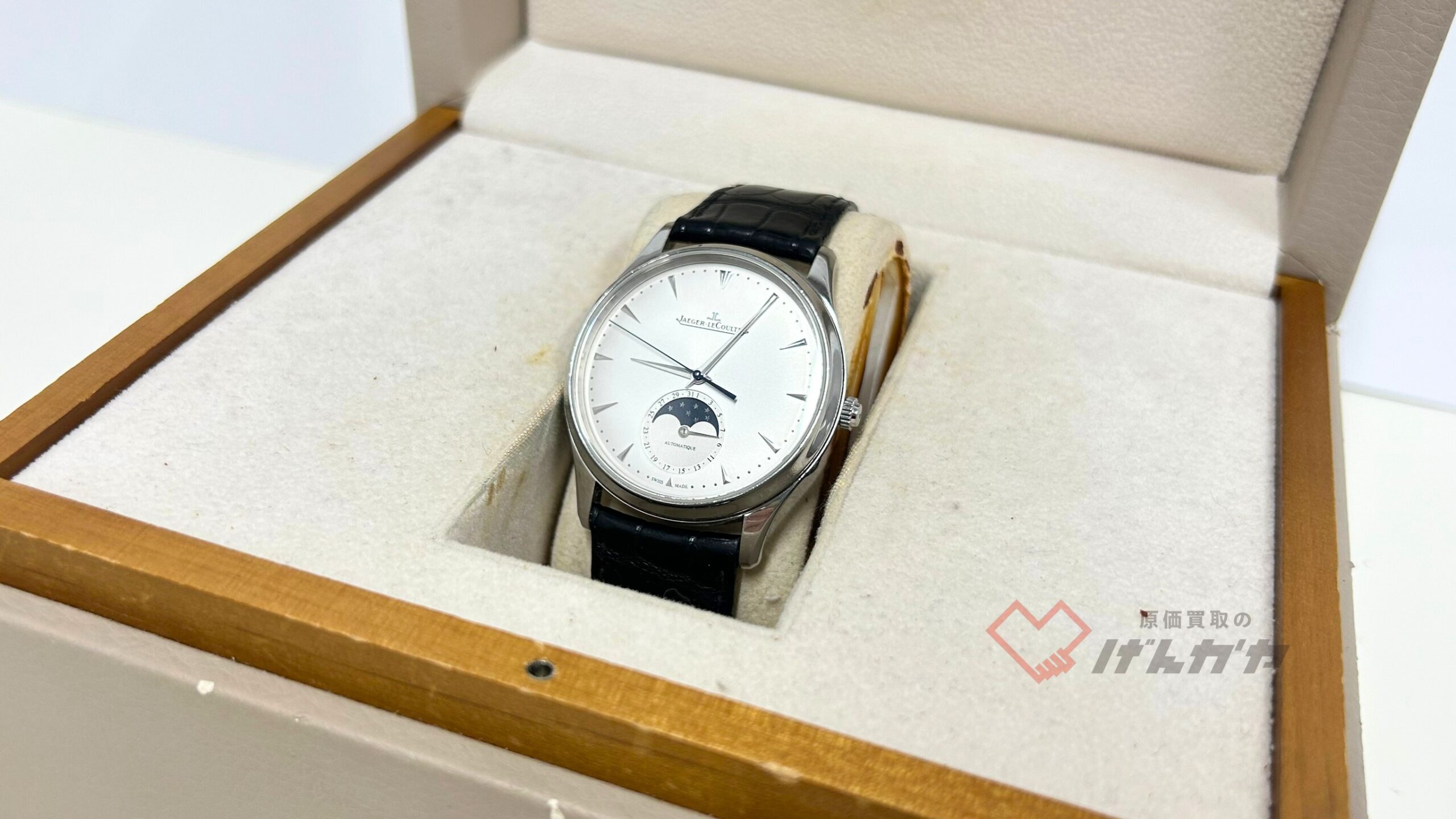 ジャガールクルト　マスター ウルトラスリム ムーン　Q1368420　SS/AT　シルバー文字盤