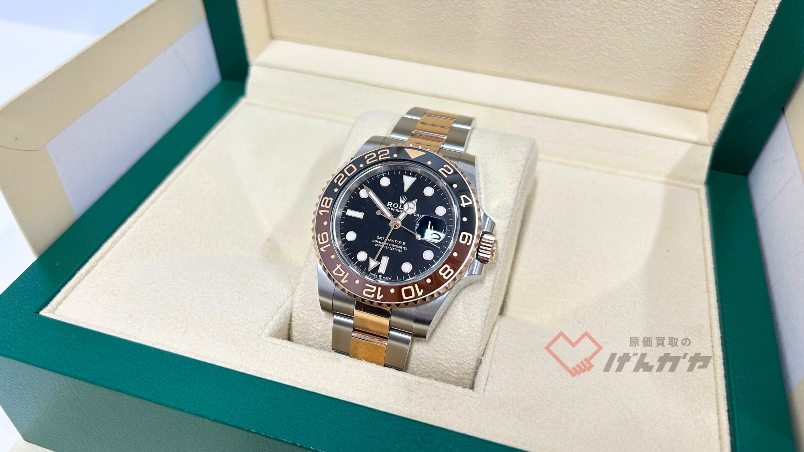 ロレックス　GMTマスターⅡ　126711CHNR　SS×PG/AT　黒文字盤
