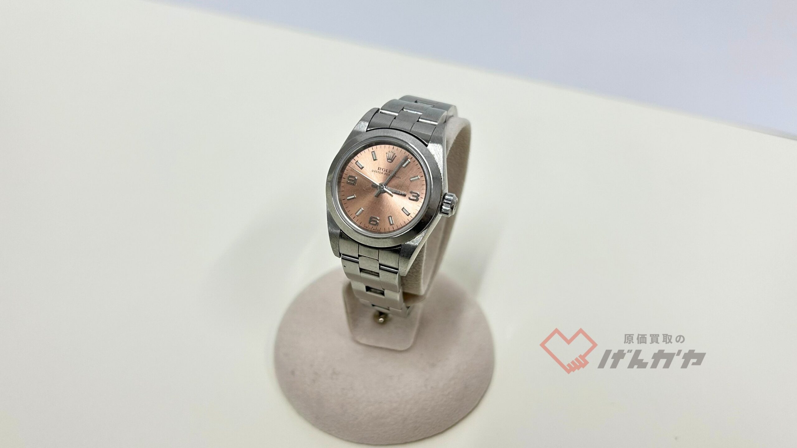 ロレックス　オイスターパーペチュアル　76080　SS/AT　ピンク文字盤