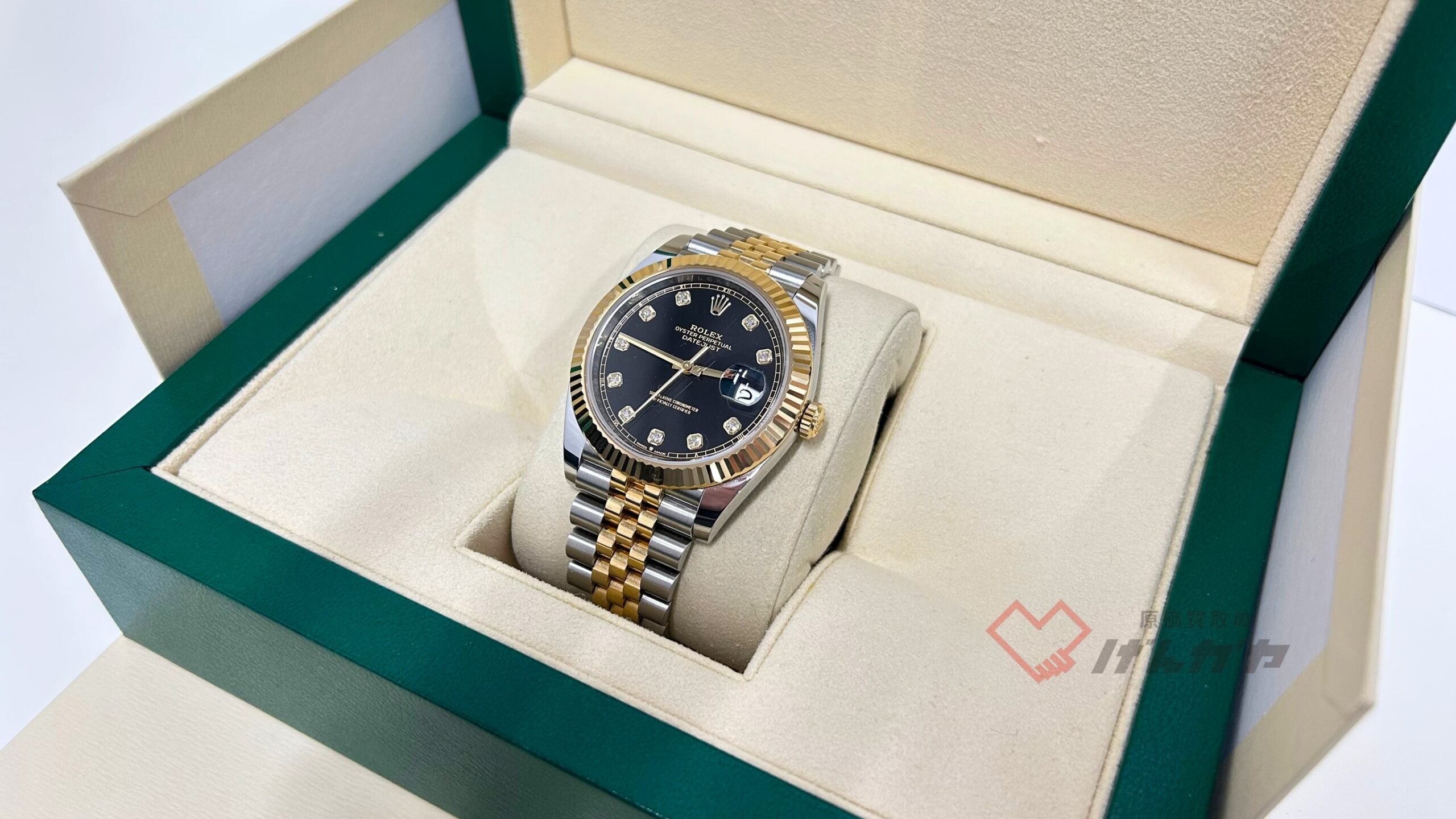 ロレックス　デイトジャスト　126333G　SS×YG/AT　黒文字盤