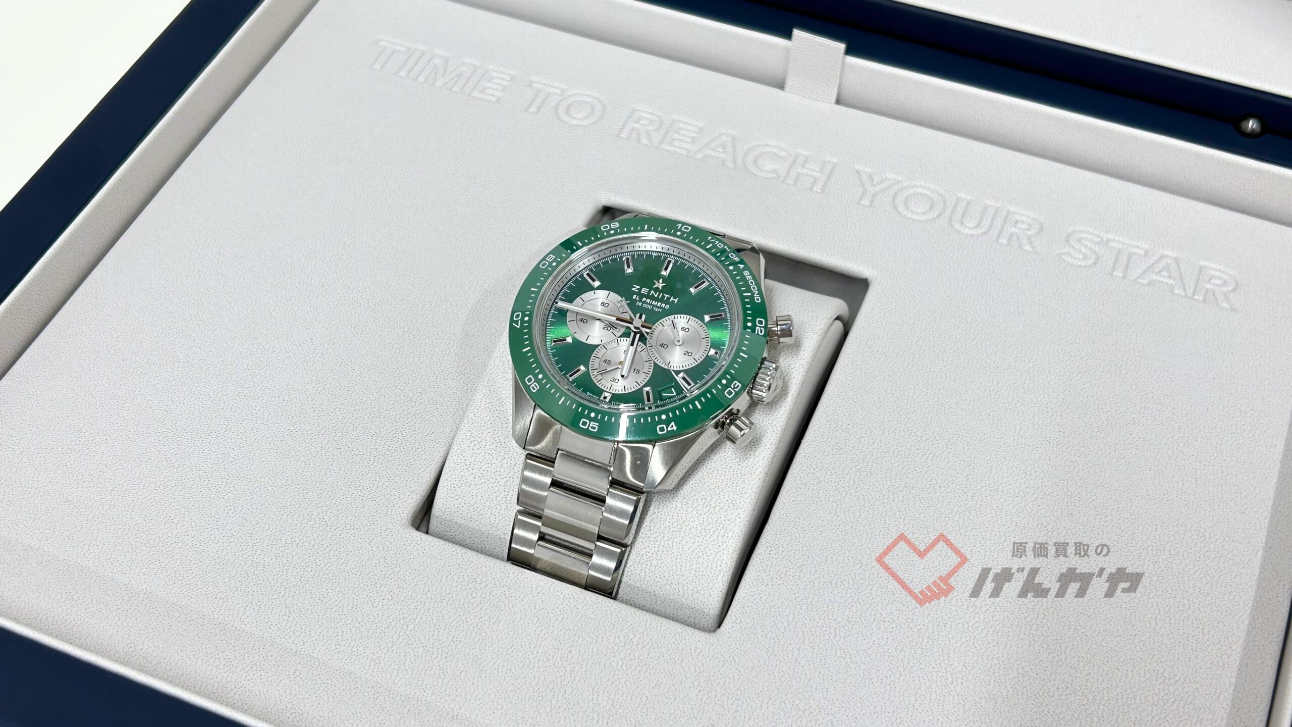 ゼニス　クロノマスター　03.3108.3600/57.M3100　SS/AT　グリーン文字盤