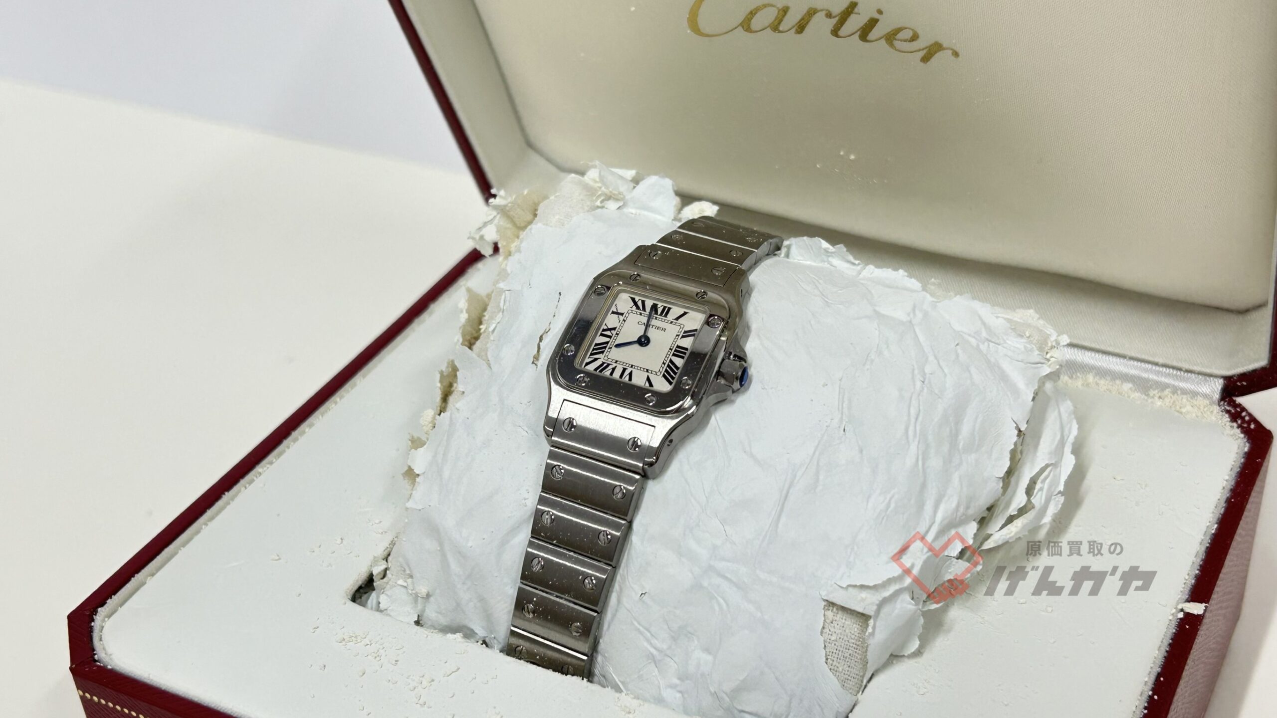 カルティエ　サントスガルベSM　W20056D6　SS/AT　白文字盤