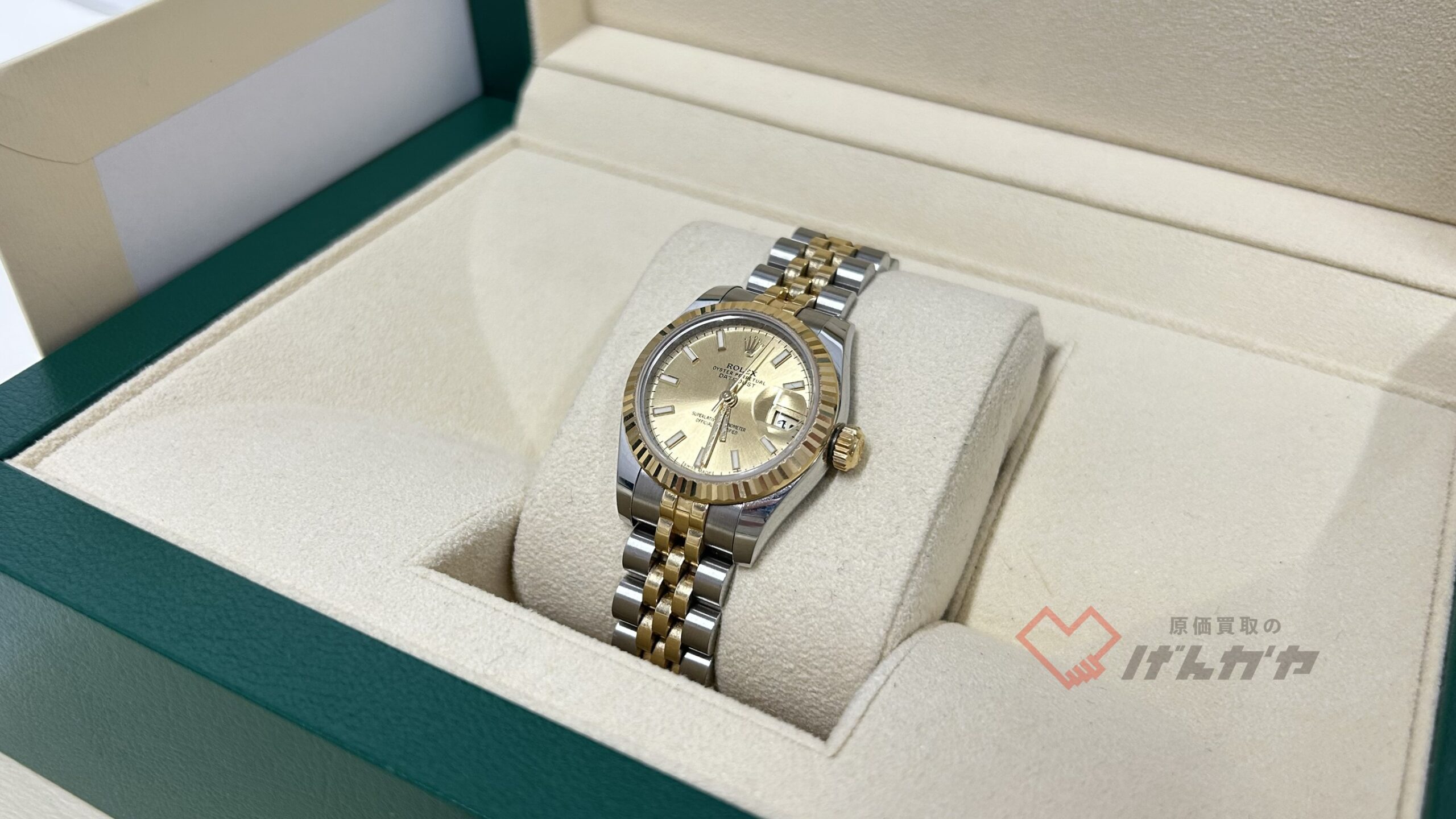 ロレックス　デイトジャスト　179173　SS×YG/AT　シャンパン文字盤