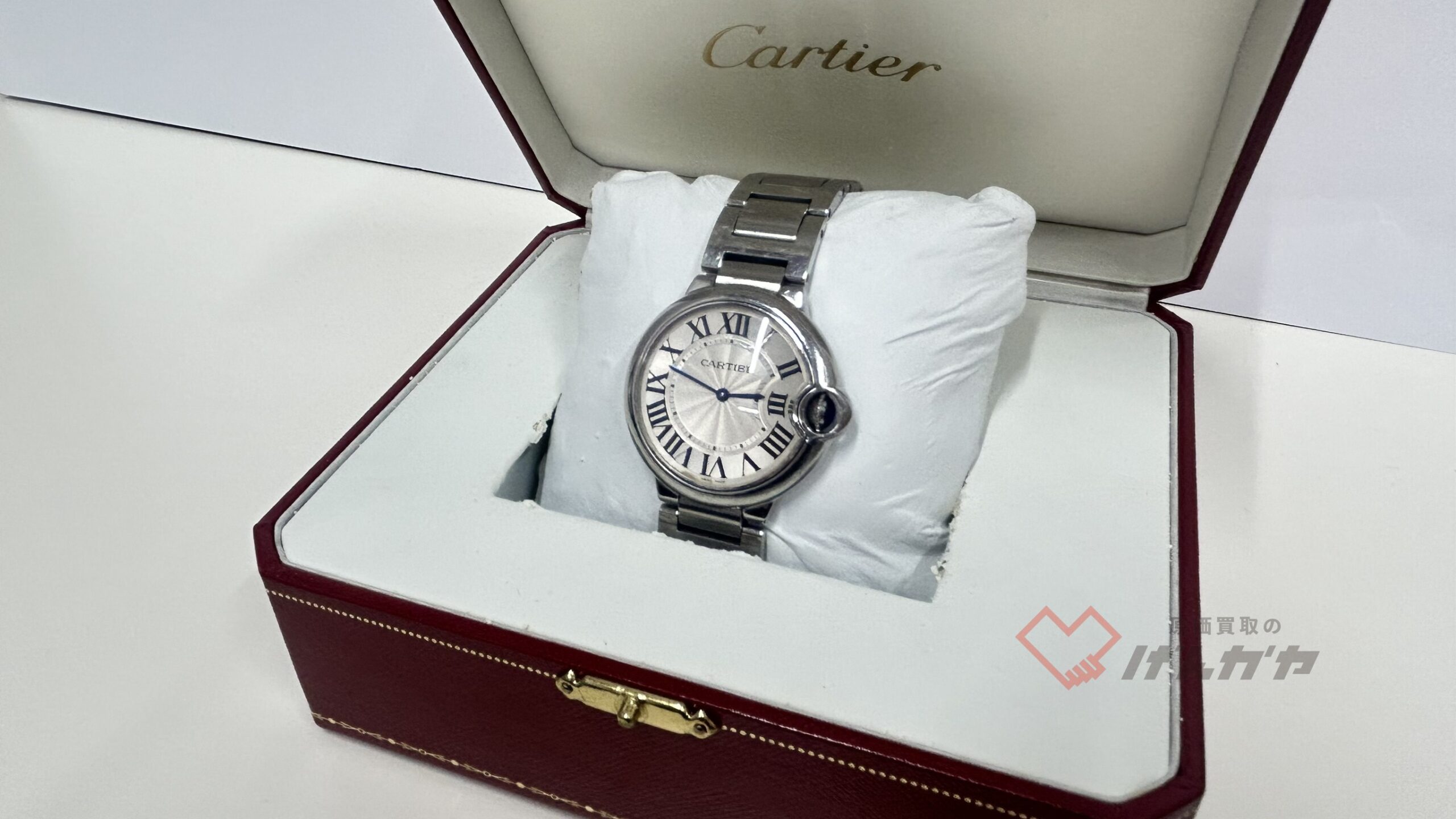 カルティエ　バロンブルー　3005　SS/QZ　白文字盤