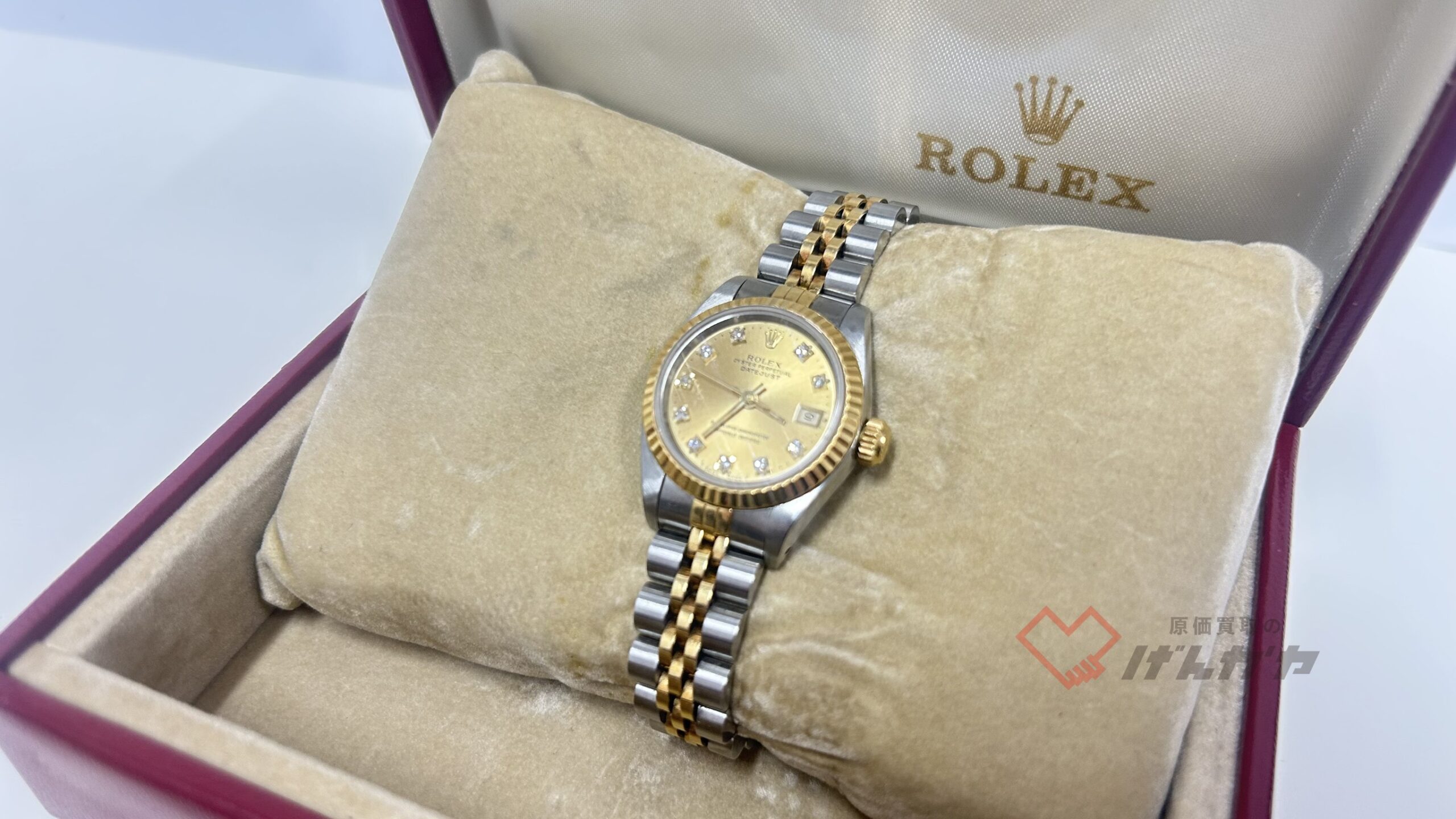 ロレックス　デイトジャスト　69173G　SS×YG/AT　シャンパン文字盤
